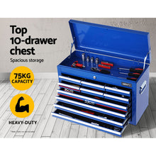 Load image into Gallery viewer, Giantz Tool Box Chest Trolley 16 Drawers Cabinet Cart Garage Toolbox Blue
