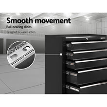 Load image into Gallery viewer, Giantz 5 Drawer Tool Box Cabinet Chest Trolley Box Garage Storage Toolbox Black
