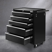 Load image into Gallery viewer, Giantz 5 Drawer Tool Box Cabinet Chest Trolley Box Garage Storage Toolbox Black
