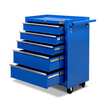 Load image into Gallery viewer, Giantz 5 Drawer Tool Box Cabinet Chest Trolley Box Garage Storage Toolbox Blue
