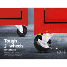 Load image into Gallery viewer, Giantz 5 Drawer Tool Box Cabinet Chest Trolley Box Garage Storage Toolbox Red
