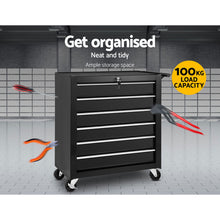 Load image into Gallery viewer, Giantz 6 Drawer Tool Box Cabinet Chest Trolley Cart Garage Toolbox Storage
