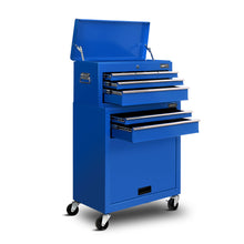 Load image into Gallery viewer, Giantz 7 Drawer Tool Box Cabinet Chest Trolley Toolbox Garage Storage Blue

