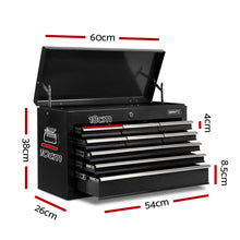 Load image into Gallery viewer, Giantz 9 Drawer Tool Box Cabinet Chest Toolbox Storage Garage Organiser Black
