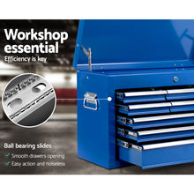 Load image into Gallery viewer, Giantz 9 Drawer Tool Box Cabinet Chest Toolbox Storage Garage Organiser Blue
