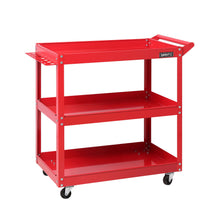 Load image into Gallery viewer, Giantz 3-Tier Tool Cart Trolley Workshop Garage Storage Organizer Red
