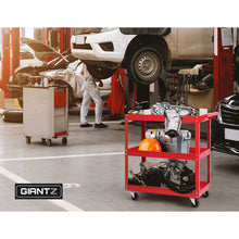 Load image into Gallery viewer, Giantz 3-Tier Tool Cart Trolley Workshop Garage Storage Organizer Red
