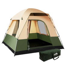 Load image into Gallery viewer, Weisshorn Family Camping Tent 4 Person Hiking Beach Tents Green
