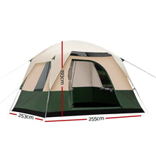 Load image into Gallery viewer, Weisshorn Family Camping Tent 4 Person Hiking Beach Tents Green
