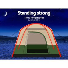Load image into Gallery viewer, Weisshorn Family Camping Tent 4 Person Hiking Beach Tents Green

