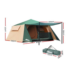 Load image into Gallery viewer, Weisshorn Instant Up Camping Tent 8 Person Pop up Tents Family Hiking Dome Camp
