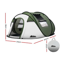 Load image into Gallery viewer, Weisshorn Instant Up Camping Tent 4-5 Person Pop up Tents Family Hiking Beach Dome
