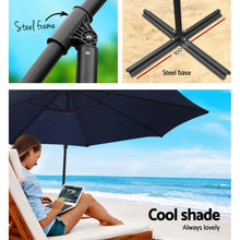 Load image into Gallery viewer, Instahut 3m Umbrella w/Base Outdoor Cantilever Beach Garden Patio Parasol Navy
