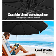 Load image into Gallery viewer, Instahut 3m Outdoor Umbrella w/Base Cantilever Garden Beach Patio Black
