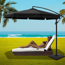 Load image into Gallery viewer, Instahut 3m Outdoor Umbrella w/Base Cantilever Garden Beach Patio Black
