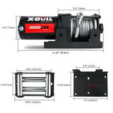 Load image into Gallery viewer, X-BULL Electric Winch 3000lbs/1360kg Wireless 12V Steel Cable ATV 4WD BOAT 4X4
